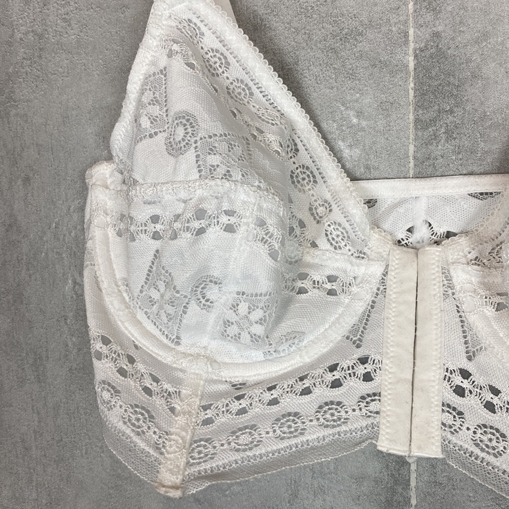 Free People Ivory Lace Underwire Bustier Longline Bra - Picture 3 of 10